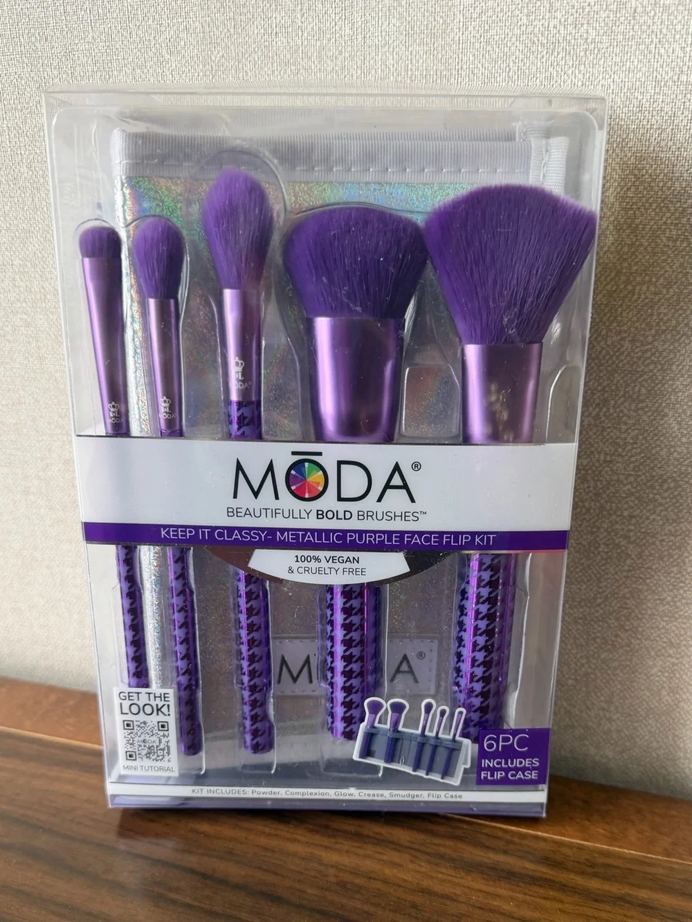 Shi by JOURNEYS Metallic Purple 5-Piece Makeup Brush Set